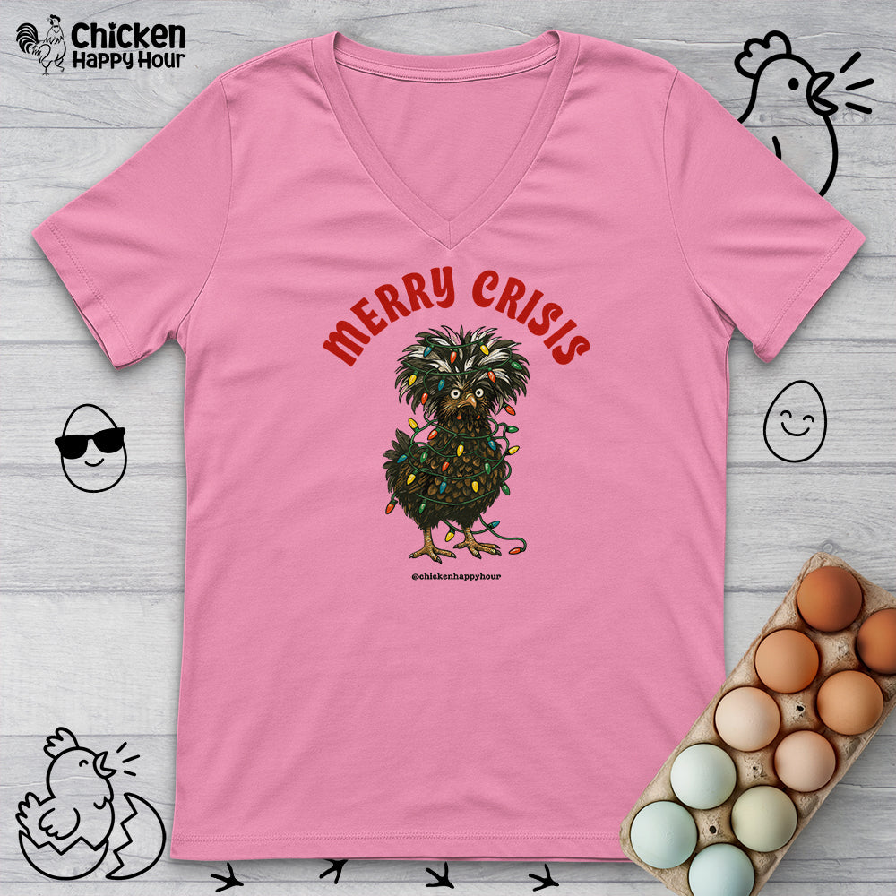 Merry Crisis V-Neck Tee