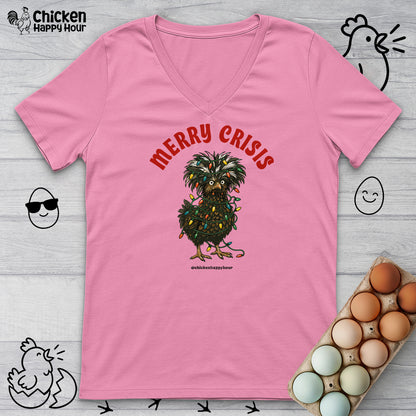 Merry Crisis V-Neck Tee