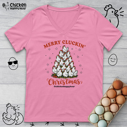 Merry Cluckin' V-Neck Tee