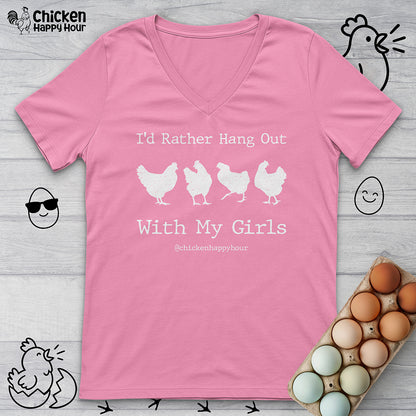 I'd Rather Hang Out V-Neck Tee