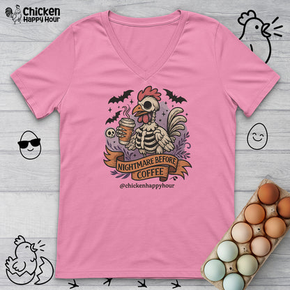 Nightmare Before Coffee V-Neck Tee