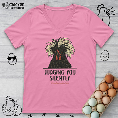 Judging You Silently V-Neck Tee