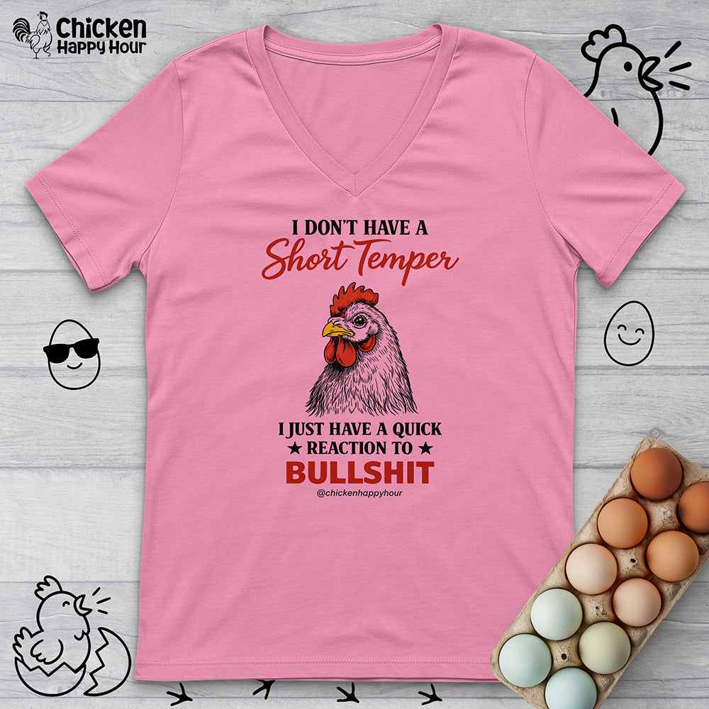 I Don't Have A Short Temper V-Neck Tee