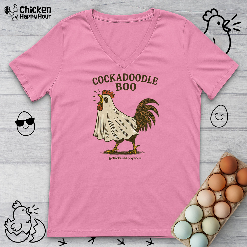 Cockadoodle BOO V-Neck Tee