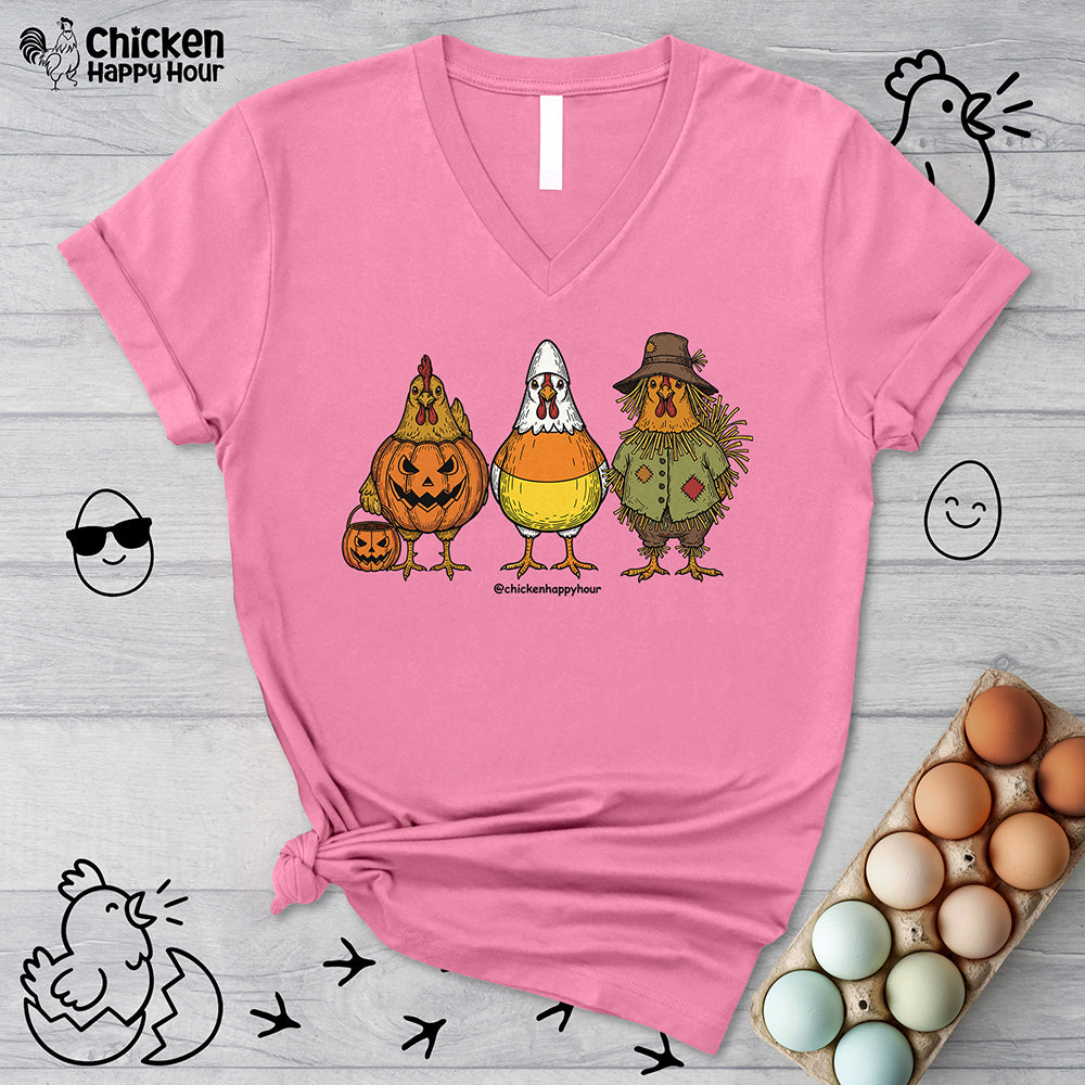 Halloween Chicken V-Neck Tee