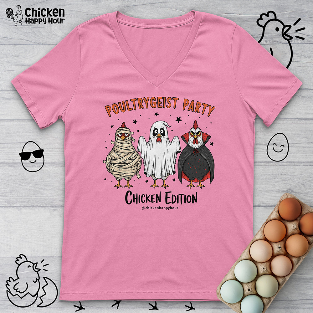 Poultrygeist Party V-Neck Tee