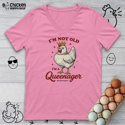 Queenager V-Neck Tee
