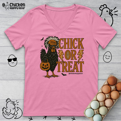 Chick or Treat 02 V-Neck Tee