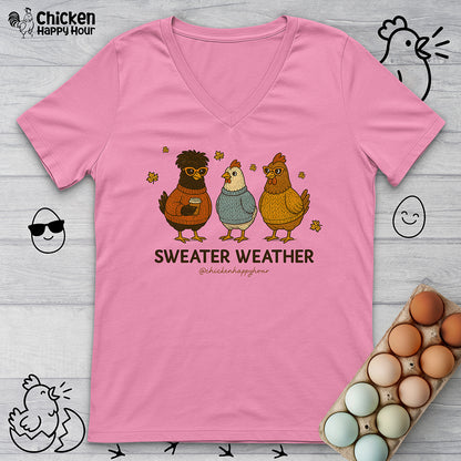 Sweater Weather V-Neck Tee