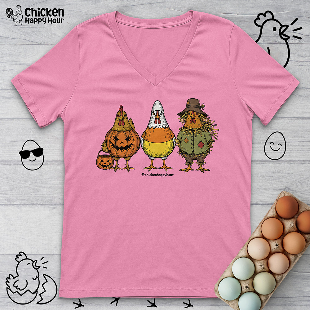 Halloween Chicken V-Neck Tee