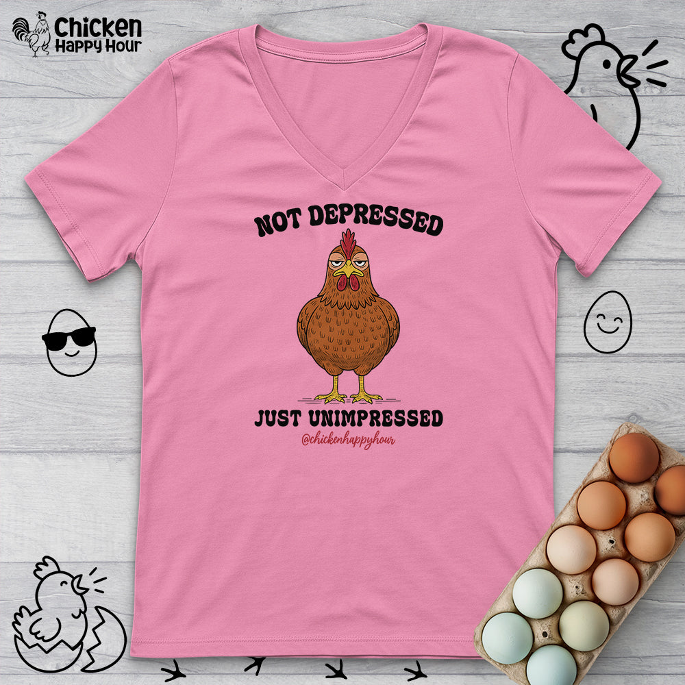 Not Depressed V-Neck Tee