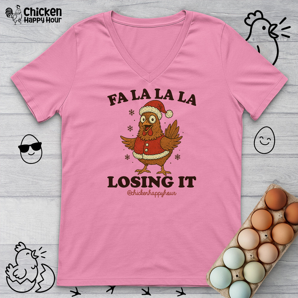 FA LA LA LA Losing It  2 V-Neck Tee