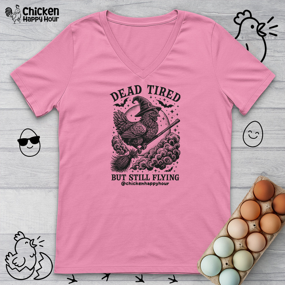 Dead Tired but Still Flying V-Neck Tee