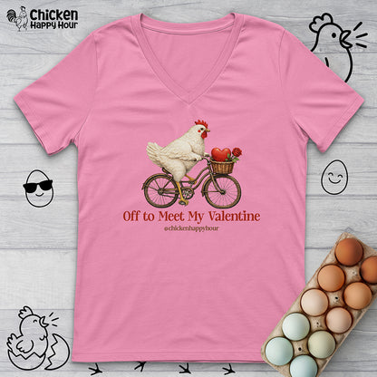 Off to Meet My Valentine V-Neck Tee