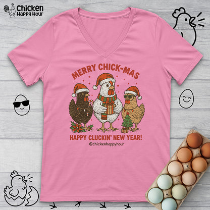 Merry Chick-Mas V-Neck Tee