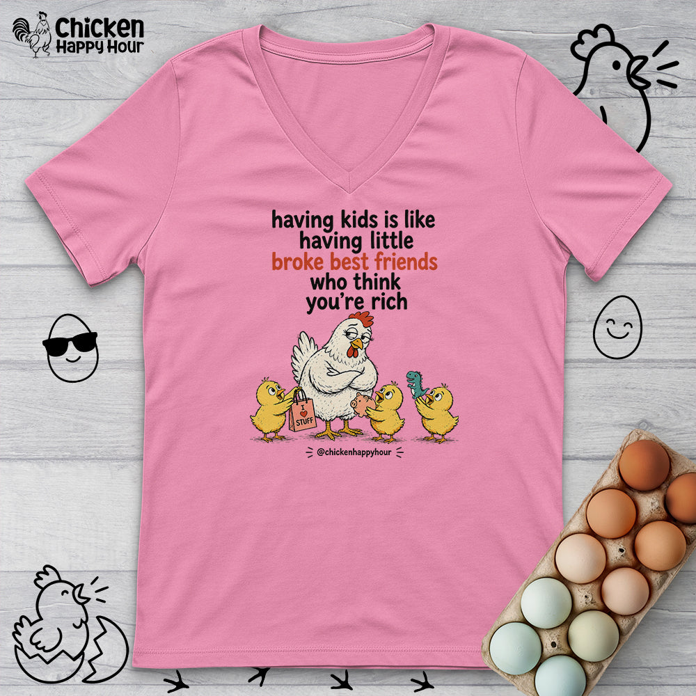 Having Kids V-Neck Tee