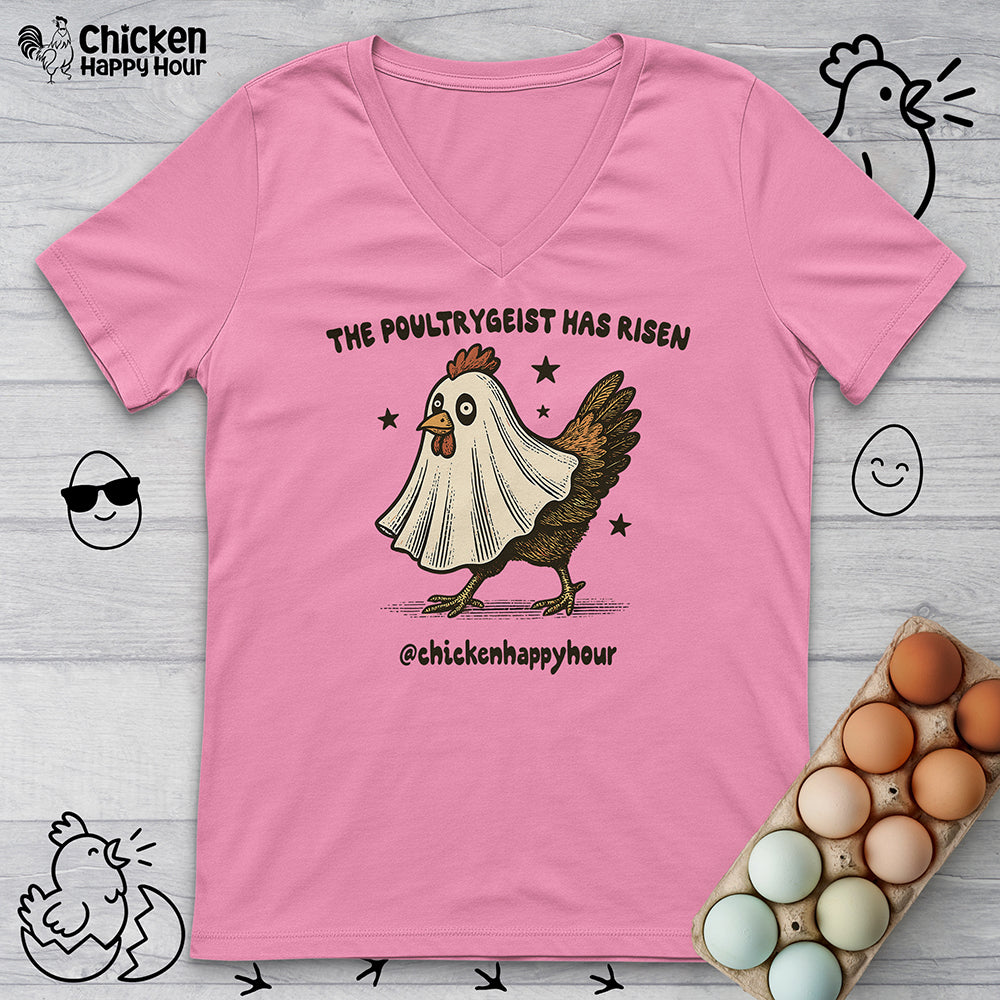 The Poultrygeist Has Risen V-Neck Tee