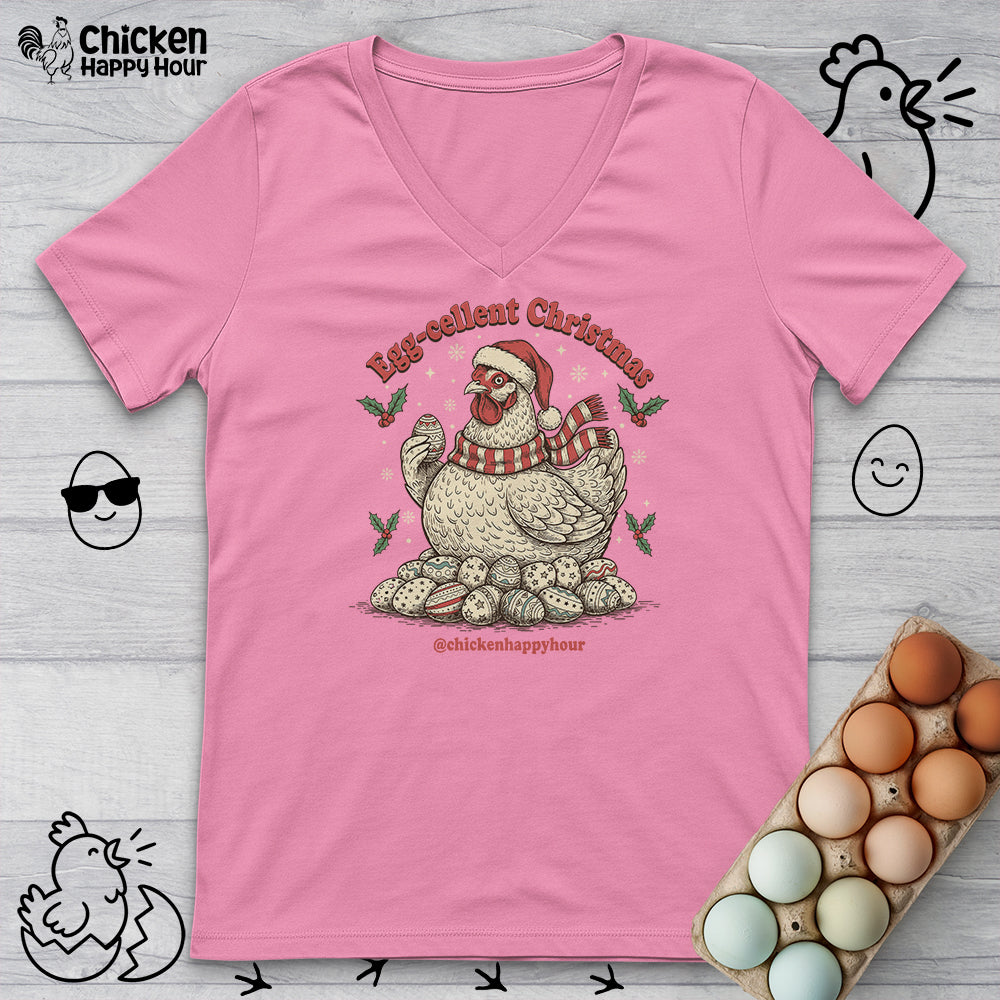 Egg-cellent Christmas V-Neck Tee