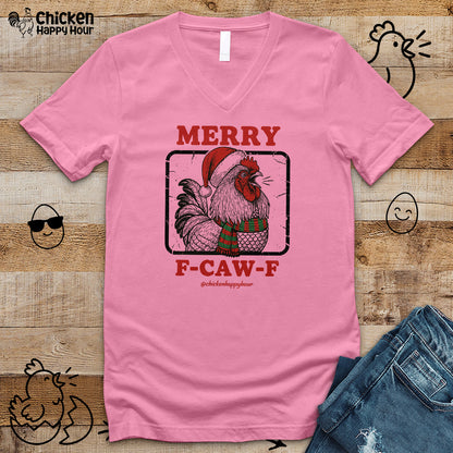 Merry F-Caw-F V-Neck Tee