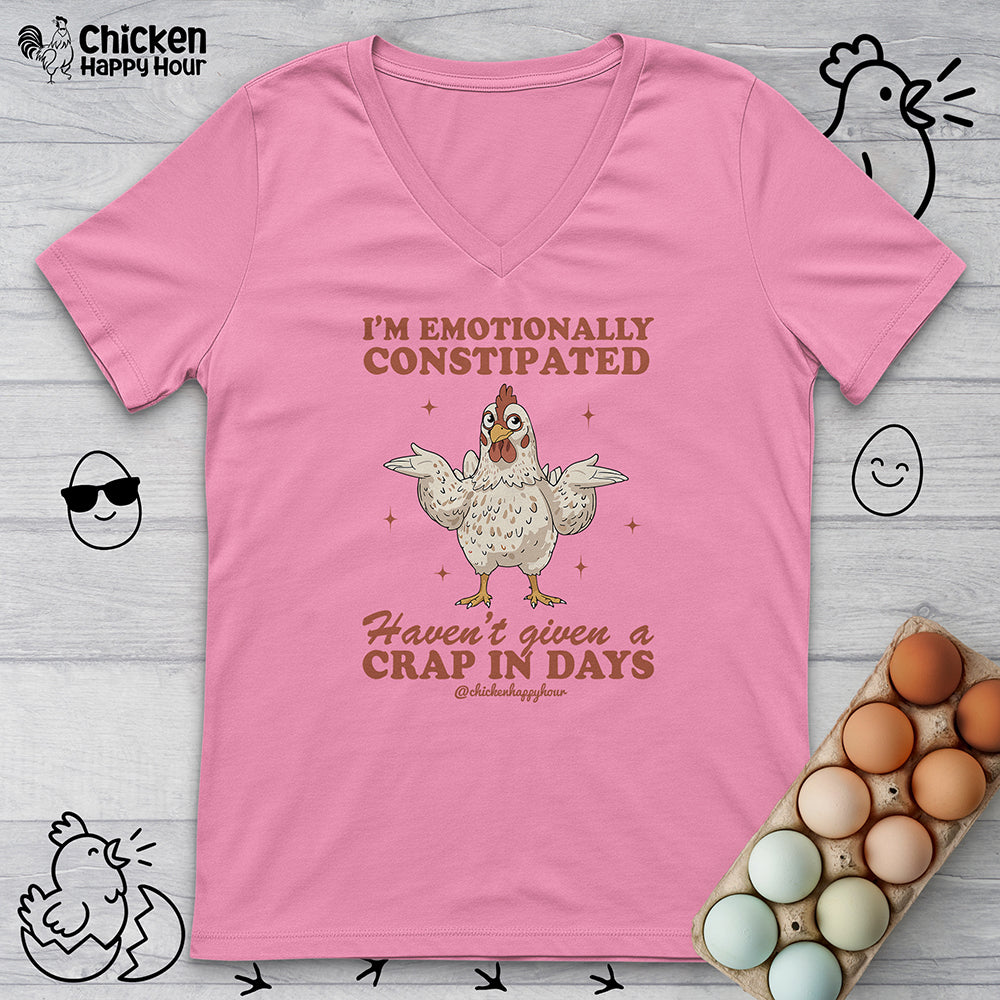 Emotionally Constipated V-Neck Tee