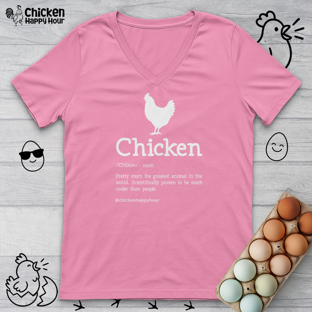 Chicken Definition V-Neck Tee