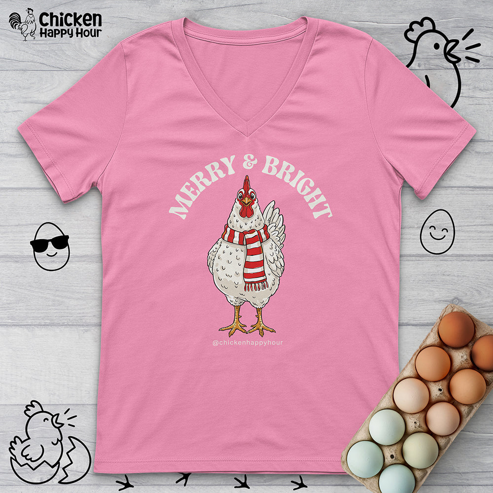 Merry & Bright V-Neck Tee