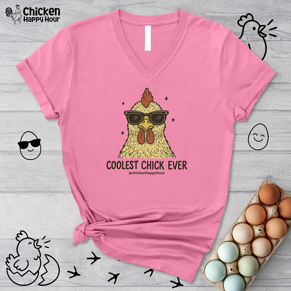 Coolest Chick Ever V-Neck Tee