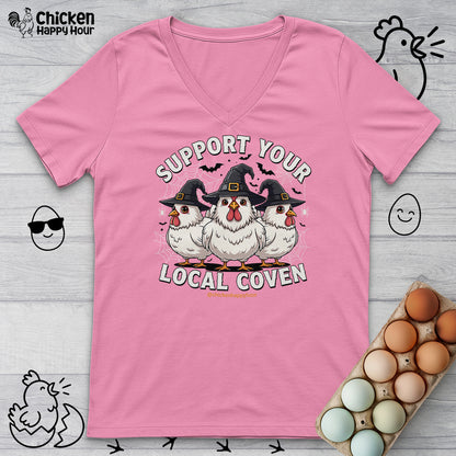 Support Your Local Coven V-Neck Tee