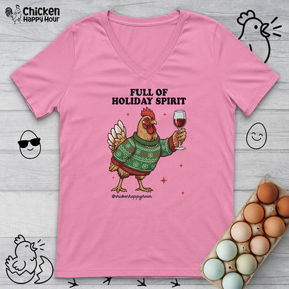 Full of Holiday Spirit V-Neck Tee