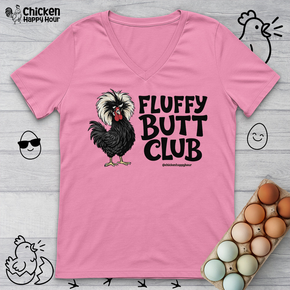 Fluffy Butt Club V-Neck Tee
