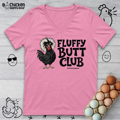 Fluffy Butt Club V-Neck Tee