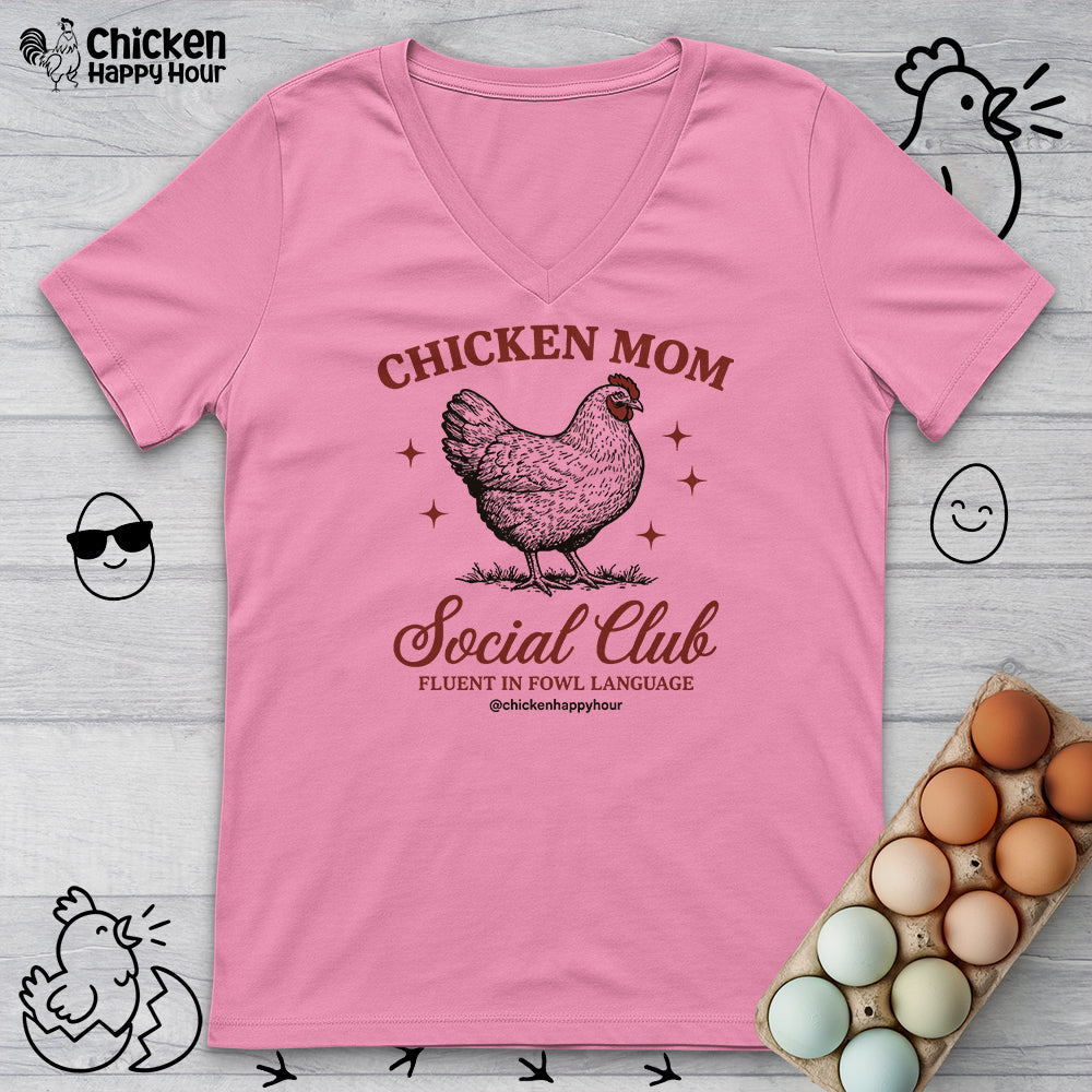Chicken Mom Social Club V-Neck Tee