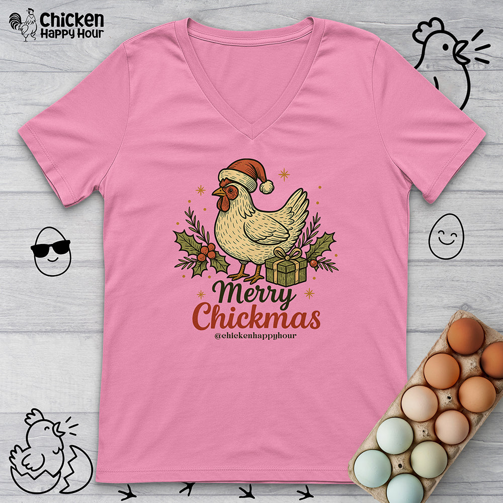 Merry Chickmas V-Neck Tee