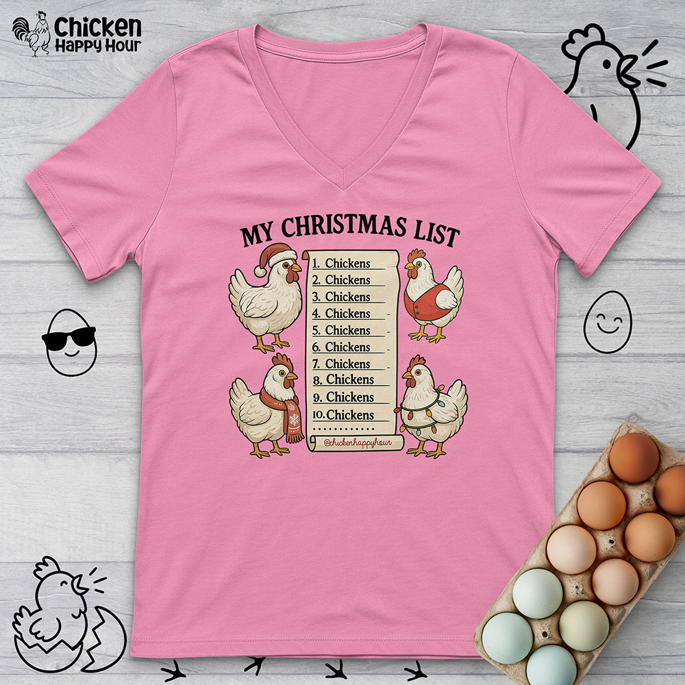 Christmas List V-Neck Tee