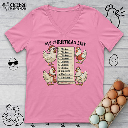 Christmas List V-Neck Tee