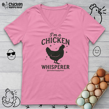 I'm A Chicken Whisperer V-Neck Tee