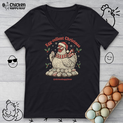 Egg-cellent Christmas V-Neck Tee