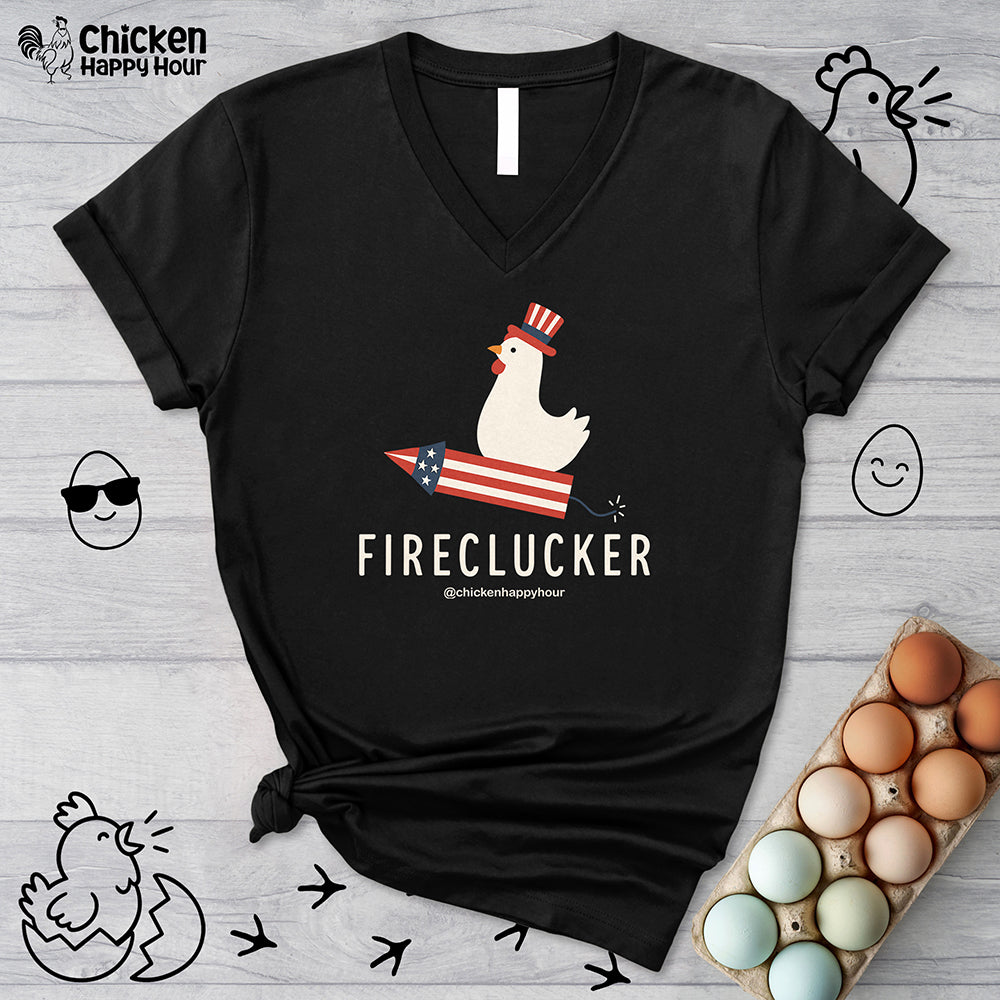 FIRECLUCKER V-Neck Tee