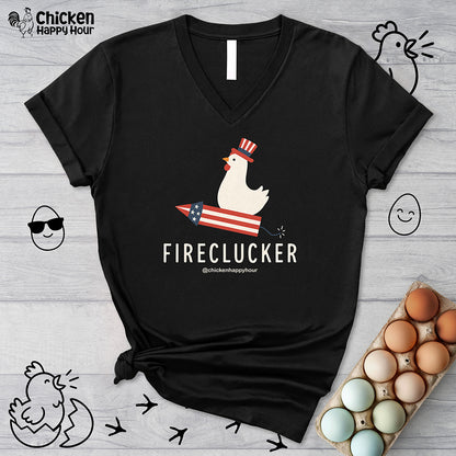 FIRECLUCKER V-Neck Tee