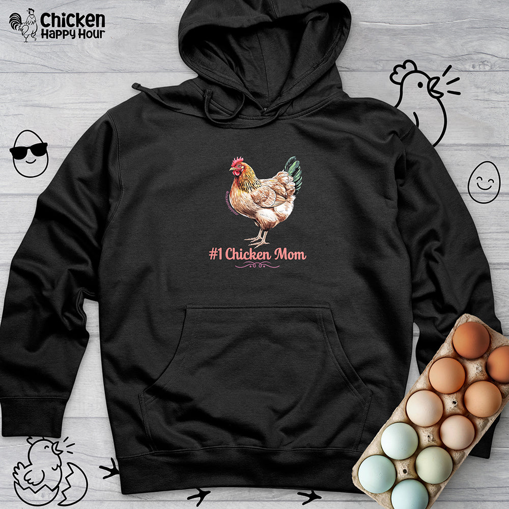 #1 Chicken Mom  Hooded Sweatshirt