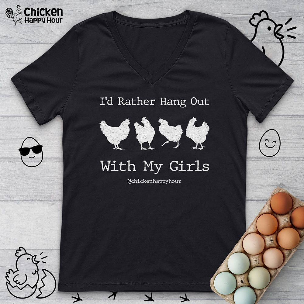 I'd Rather Hang Out V-Neck Tee