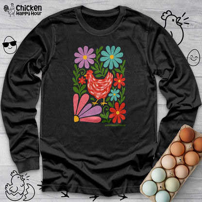 Chicken Blooms Long Sleeve
