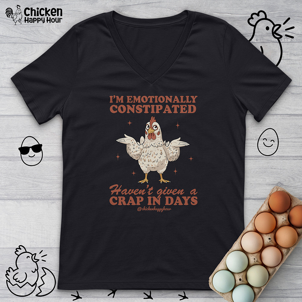 Emotionally Constipated V-Neck Tee