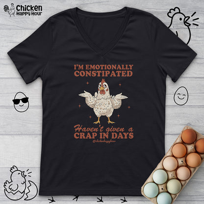 Emotionally Constipated V-Neck Tee