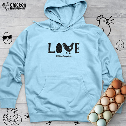 Love Chicken Hooded Sweatshirt