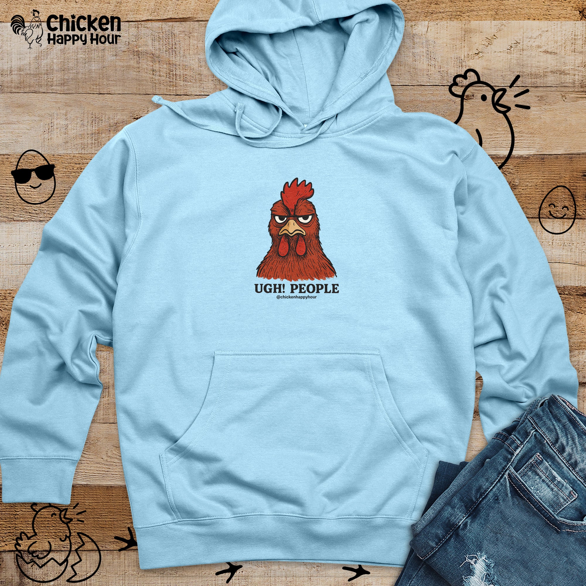 Ugh! People Hooded Sweatshirt
