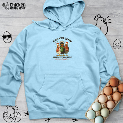 Egg-Cellent Holiday Vibes Only Hooded Sweatshirt