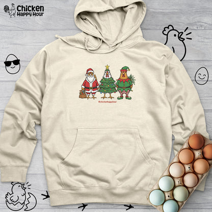 Christmas Chicken Hooded Sweatshirt