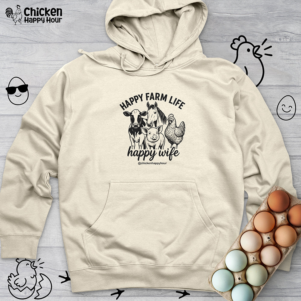 Happy Farm Life Happy Wife 01 Hooded Sweatshirt