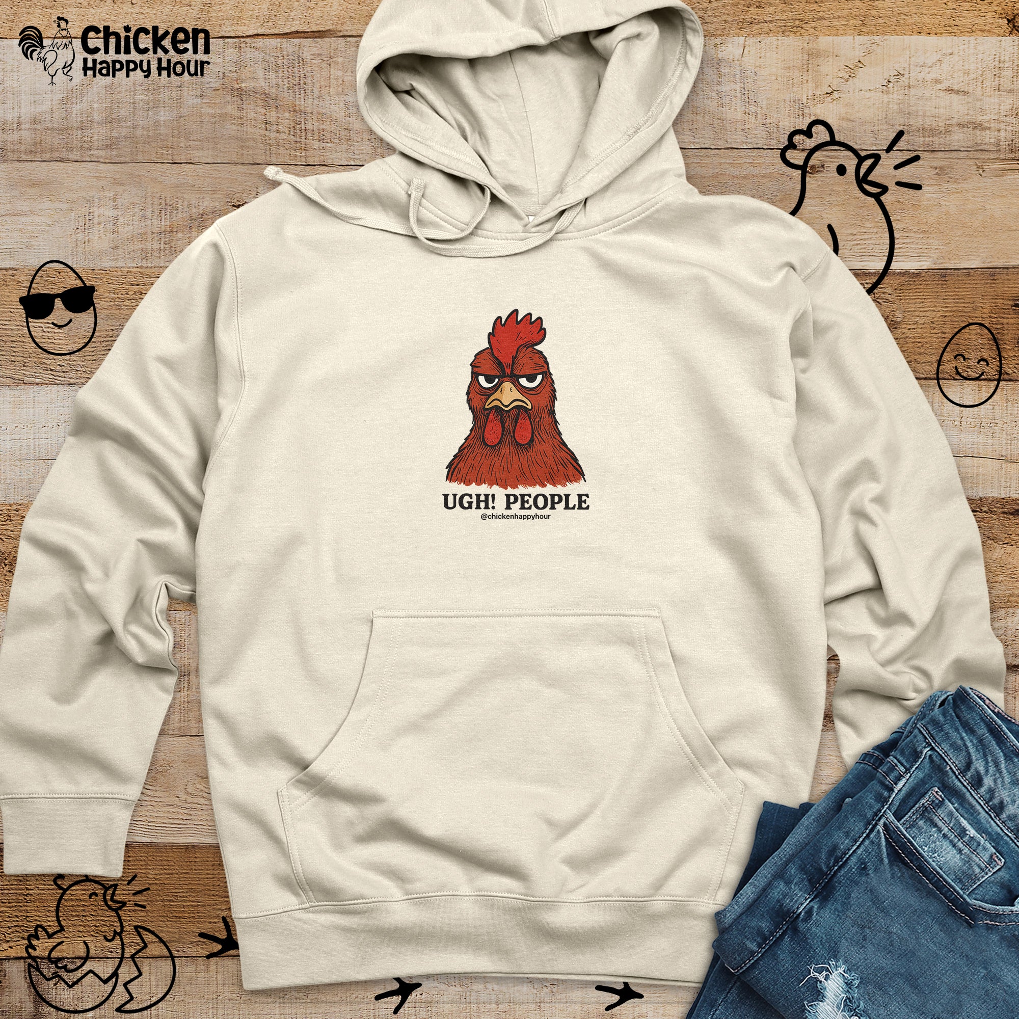 Ugh! People Hooded Sweatshirt